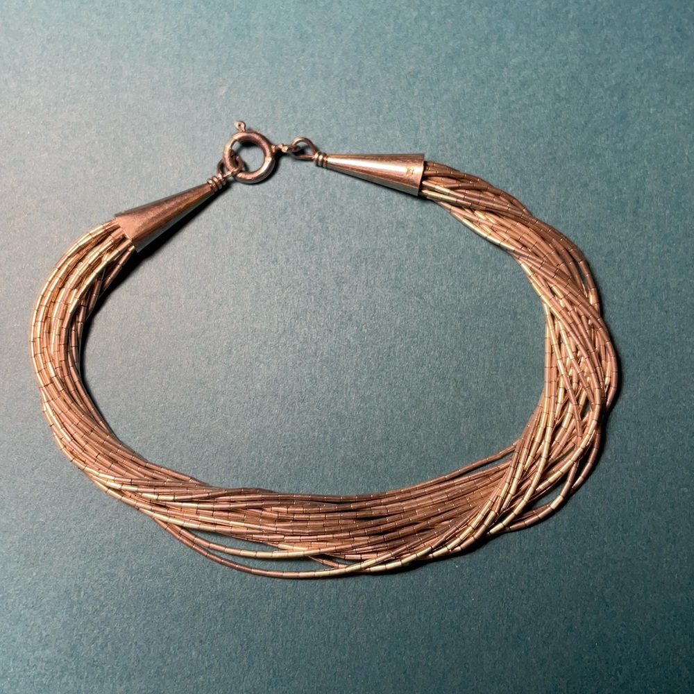 Sterling silver river bracelet